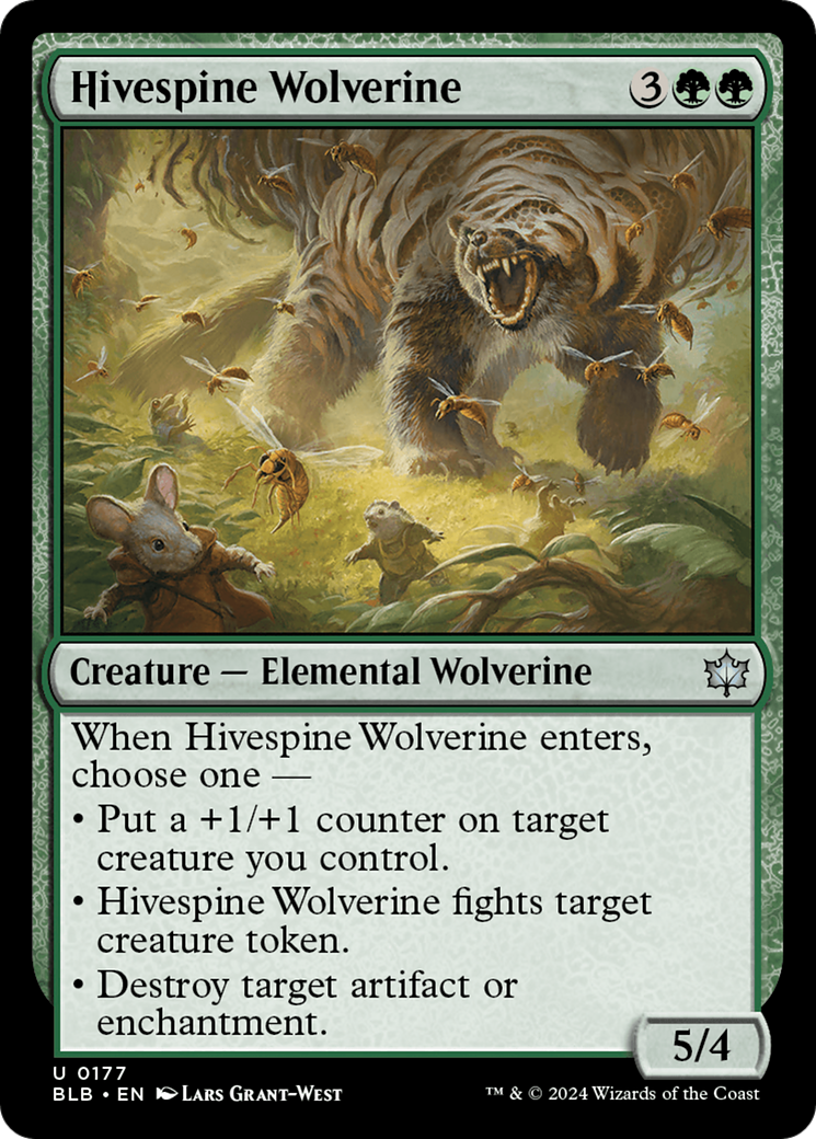 Hivespine Wolverine (BLB-177) - Bloomburrow Foil [Uncommon]