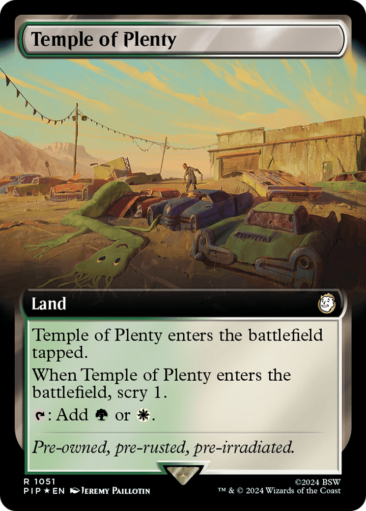 Temple of Plenty (PIP-1051) - Fallout: (Extended Art) Surge Foil [Rare]