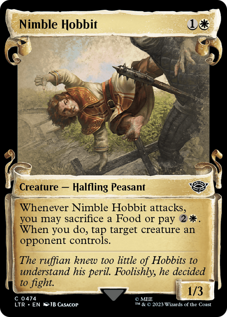 Nimble Hobbit (LTR-474) - The Lord of the Rings: Tales of Middle-earth: (Showcase) Scroll Foil [Common]