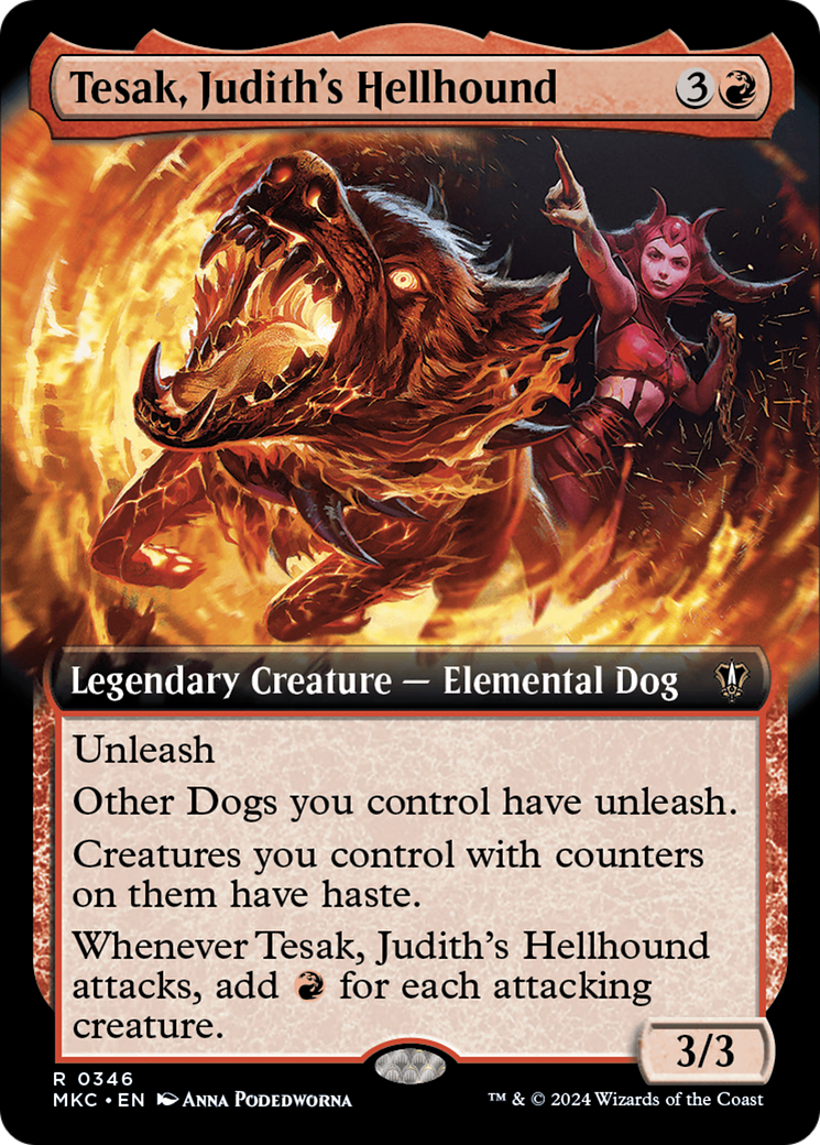 Tesak, Judith's Hellhound (MKC-346) - Murders at Karlov Manor Commander: (Extended Art) [Rare]