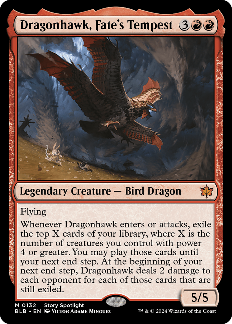 Dragonhawk, Fate's Tempest (BLB-132) - Bloomburrow Foil [Mythic]