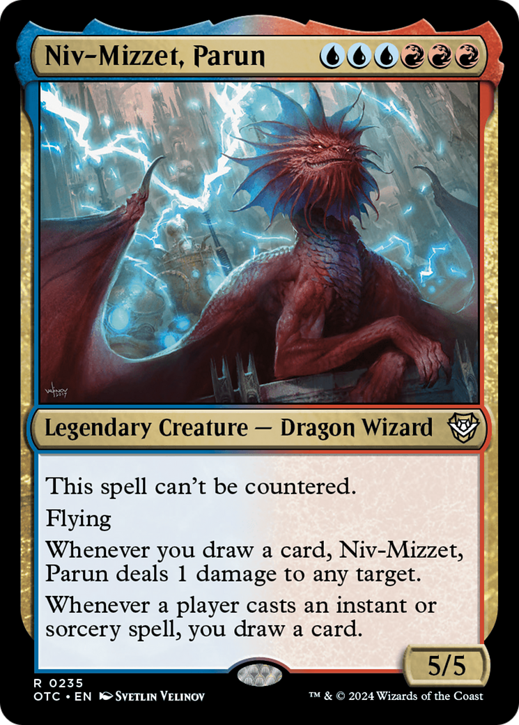 Niv-Mizzet, Parun (OTC-235) - Outlaws of Thunder Junction Commander [Rare]