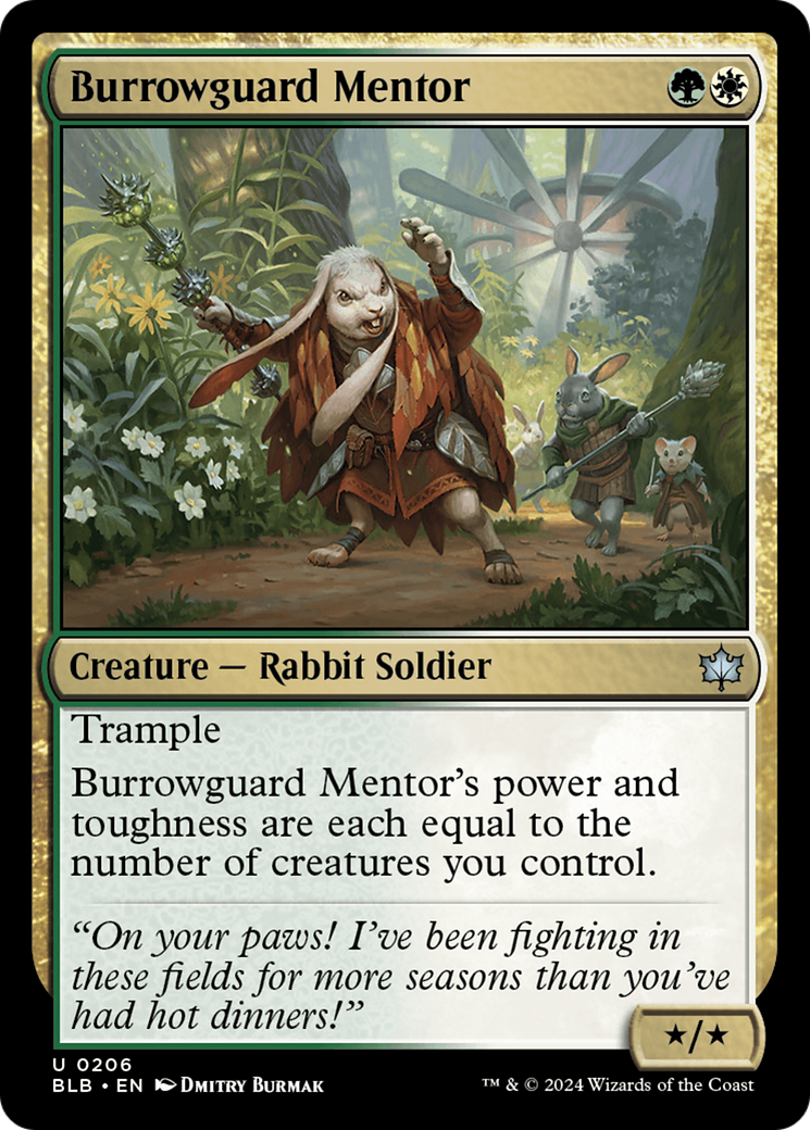 Burrowguard Mentor (BLB-206) - Bloomburrow Foil [Uncommon]