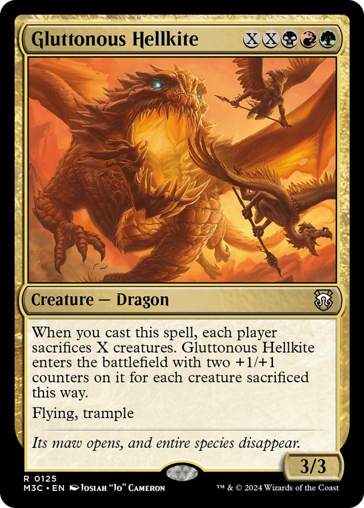 Gluttonous Hellkite (M3C-125) - Modern Horizons 3 Commander [Rare]