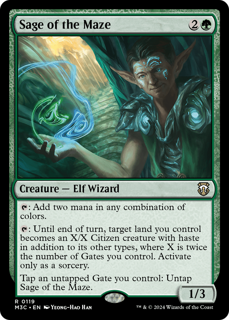 Sage of the Maze (M3C-119) - Modern Horizons 3 Commander [Rare]