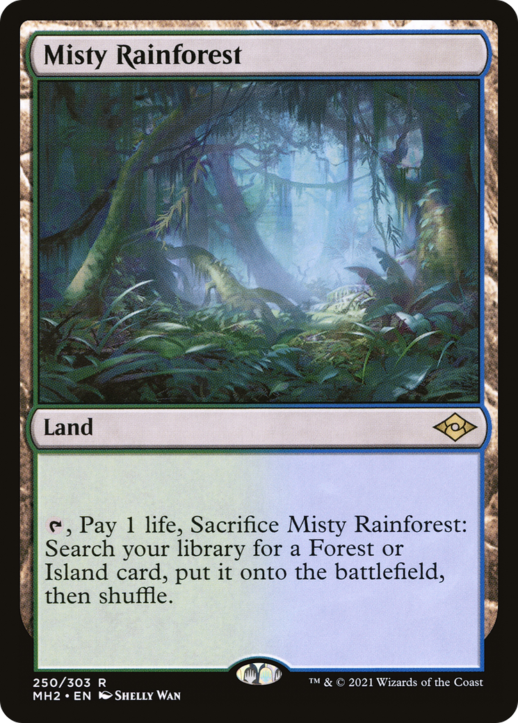 Misty Rainforest (MH2-250) - Modern Horizons 2 [Rare]