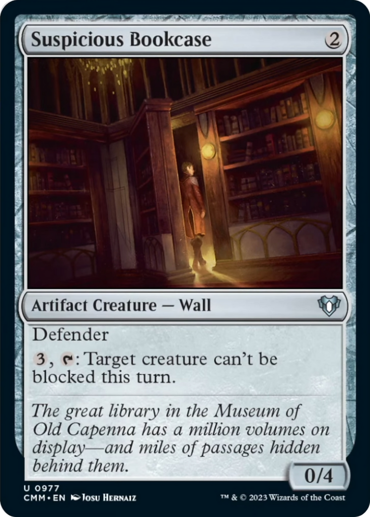 Suspicious Bookcase (CMM-977) - Commander Masters [Uncommon]