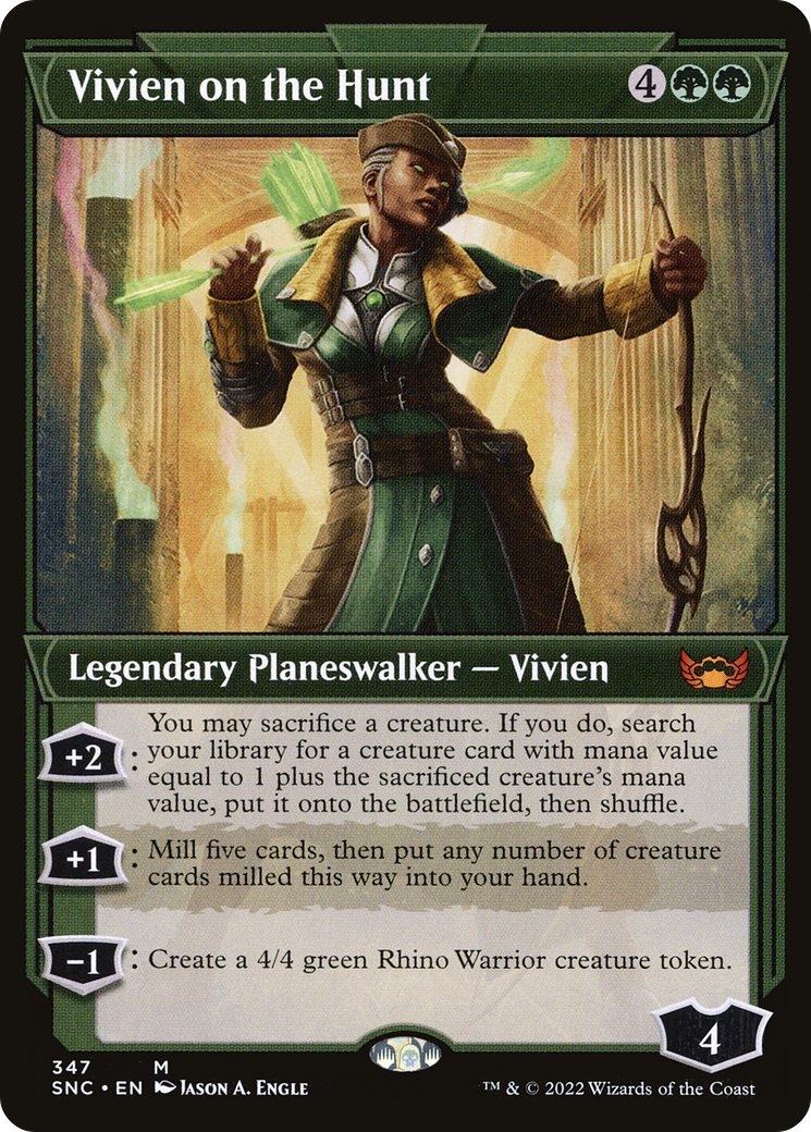 Vivien on the Hunt (SNC-347) - Streets of New Capenna: (Showcase) Foil [Mythic]