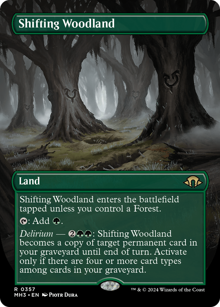 Shifting Woodland (MH3-357) - Modern Horizons 3 (Borderless) [Rare]