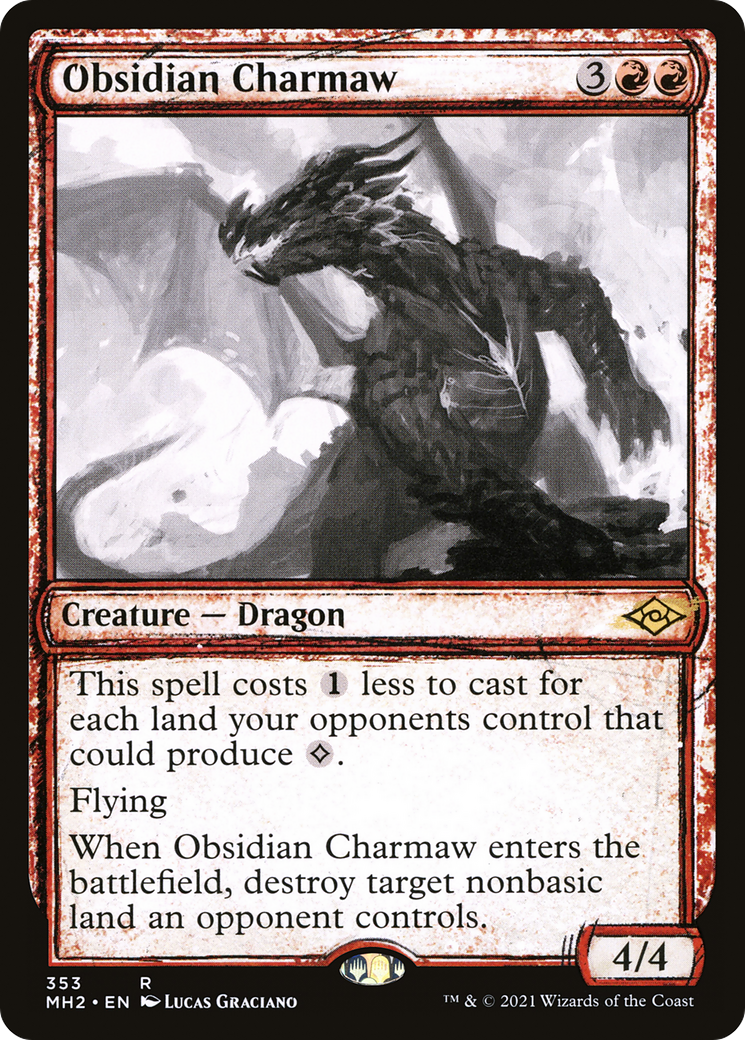 Obsidian Charmaw (MH2-353) - Modern Horizons 2: (Showcase) Foil [Rare]