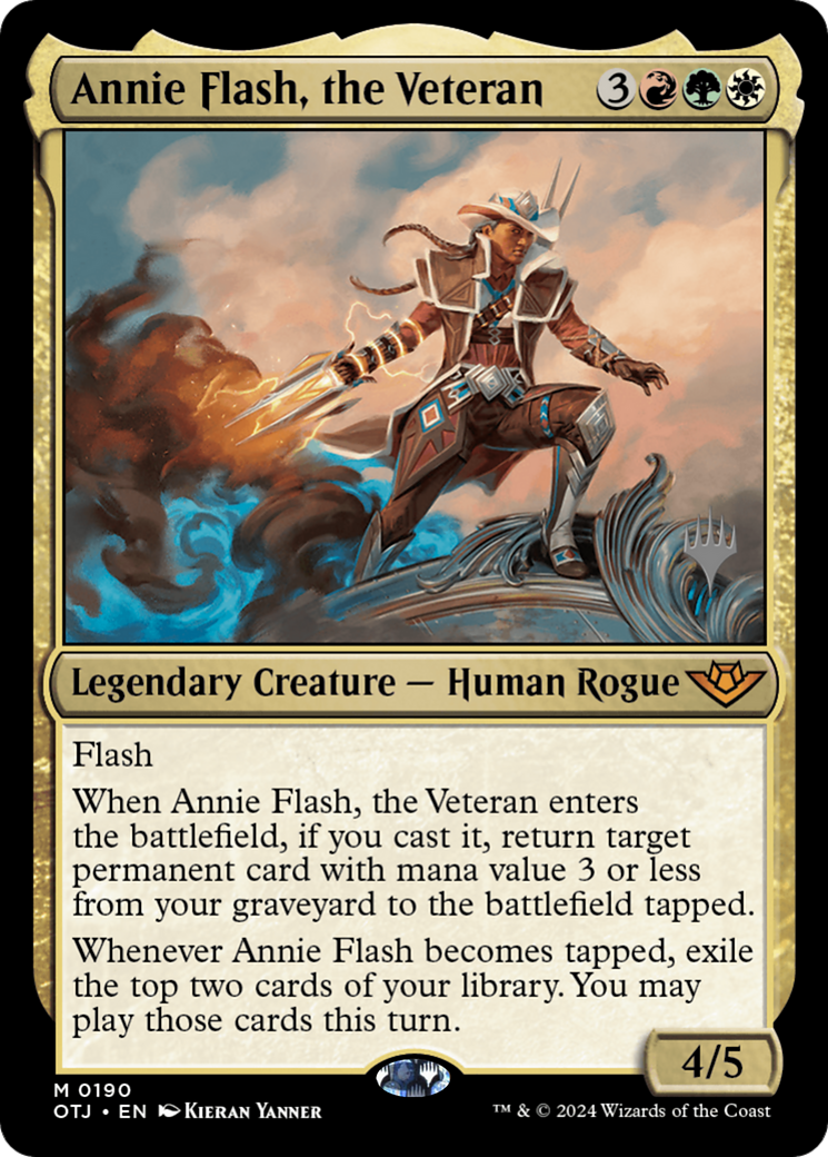 Annie Flash, the Veteran (POTJ-190P) - Outlaws of Thunder Junction Promos Foil [Mythic]