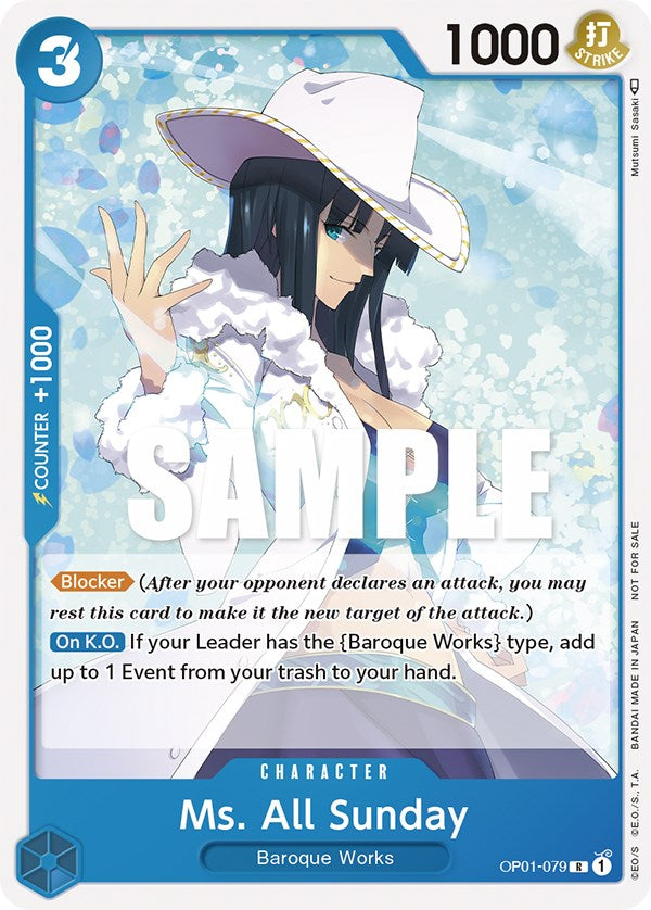 Ms. All Sunday (Promotion Pack 2023) (OP01-079) - One Piece Promotion Cards  [Promo]