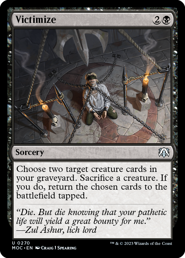 Victimize (MOC-270) - March of the Machine Commander [Uncommon]