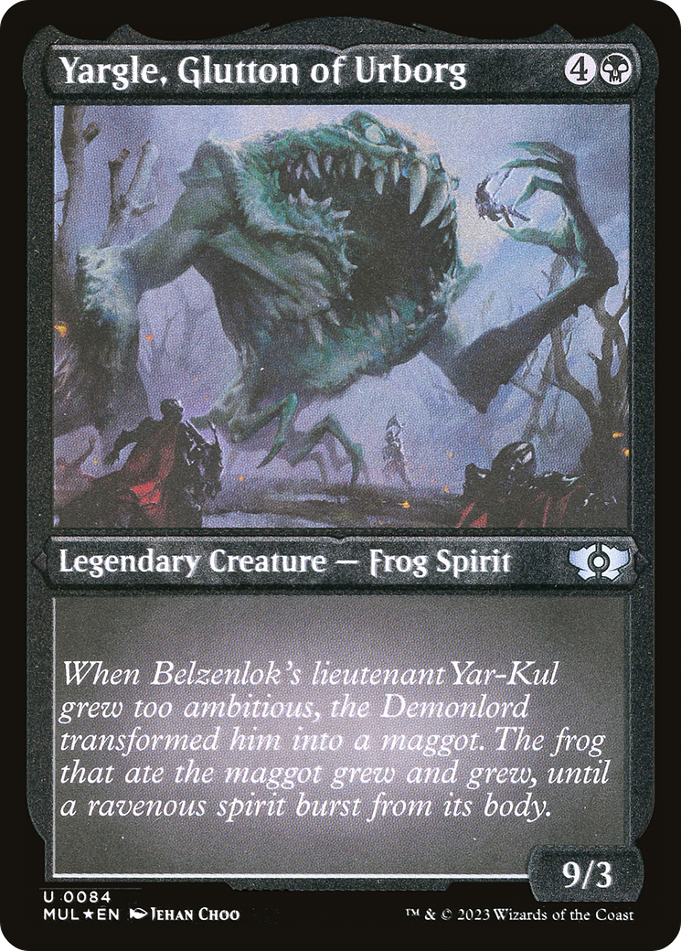 Yargle, Glutton of Urborg (MUL-084) - Multiverse Legends Etched Foil [Uncommon]