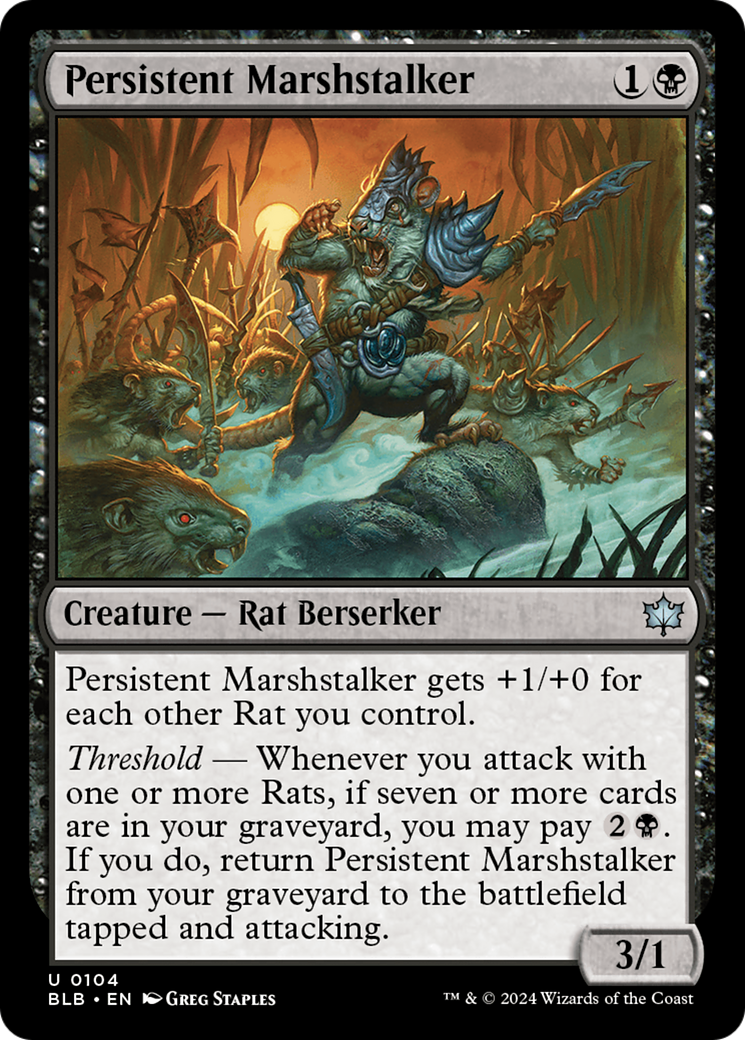 Persistent Marshstalker (BLB-104) - Bloomburrow [Uncommon]