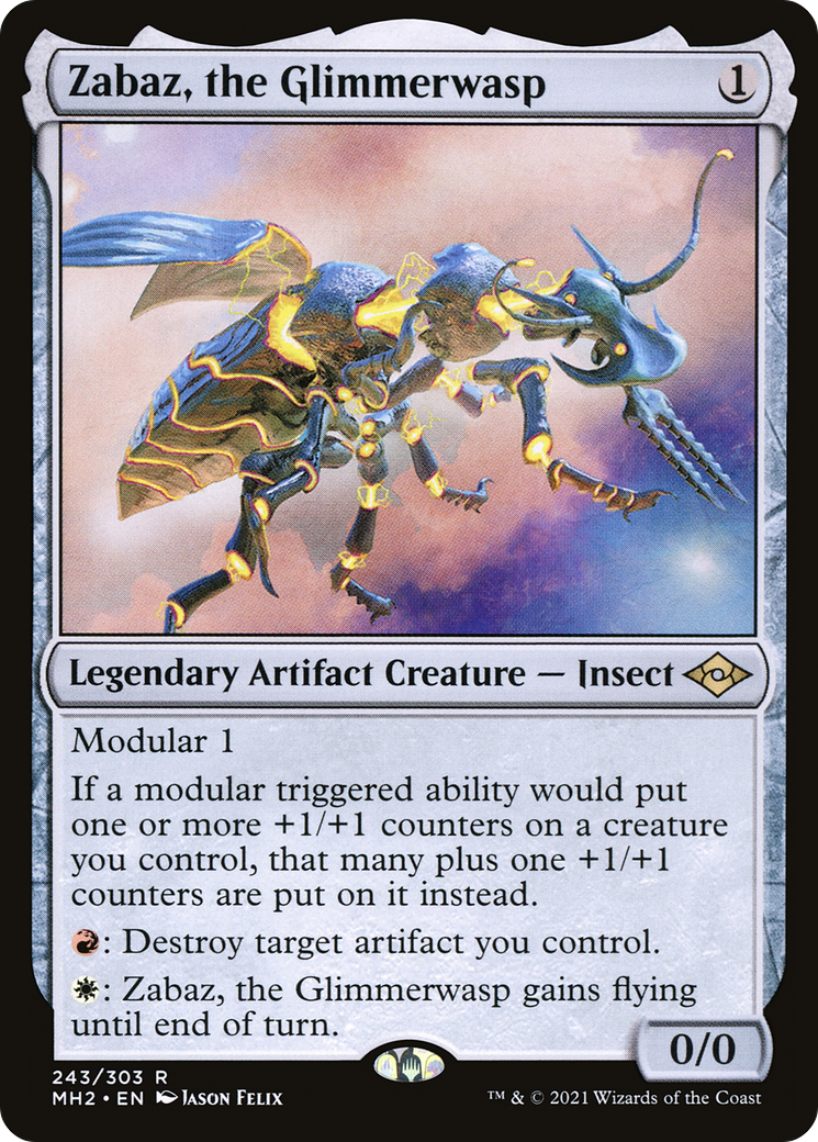 Zabaz, the Glimmerwasp (MH2-243) - Modern Horizons 2 [Rare]