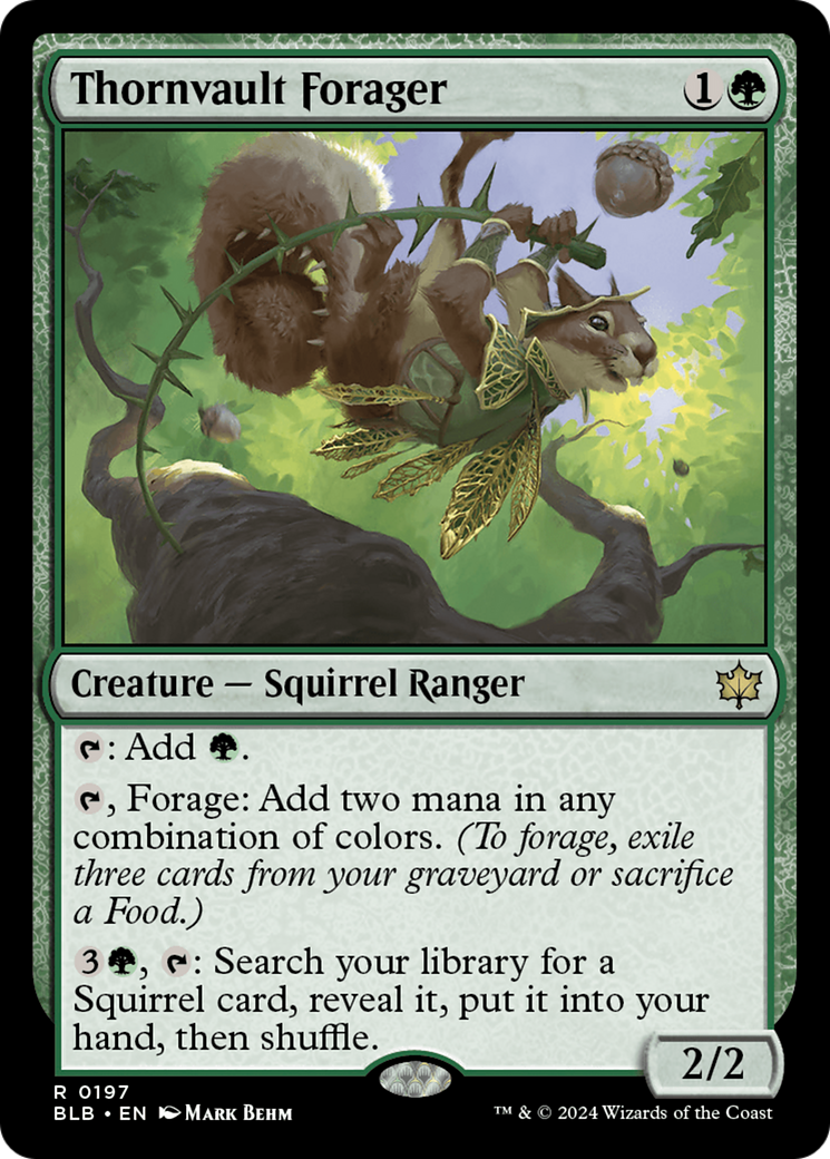 Thornvault Forager (BLB-197) - Bloomburrow Foil [Rare]