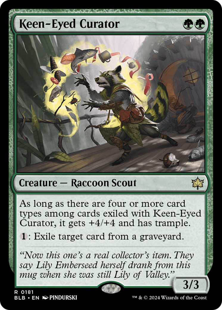 Keen-Eyed Curator (BLB-181) - Bloomburrow Foil [Rare]