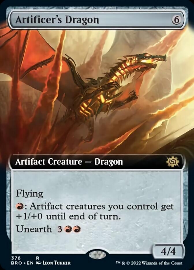 Artificer's Dragon (BRO-376) - The Brothers' War: (Extended Art) [Rare]