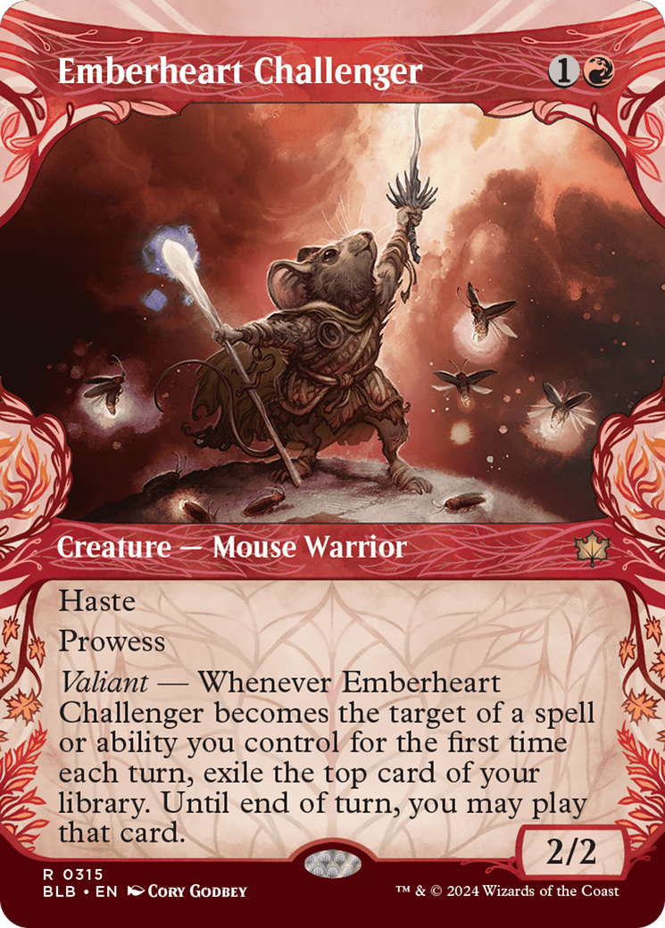 Emberheart Challenger (BLB-315) - Bloomburrow: (Showcase) Foil [Rare]