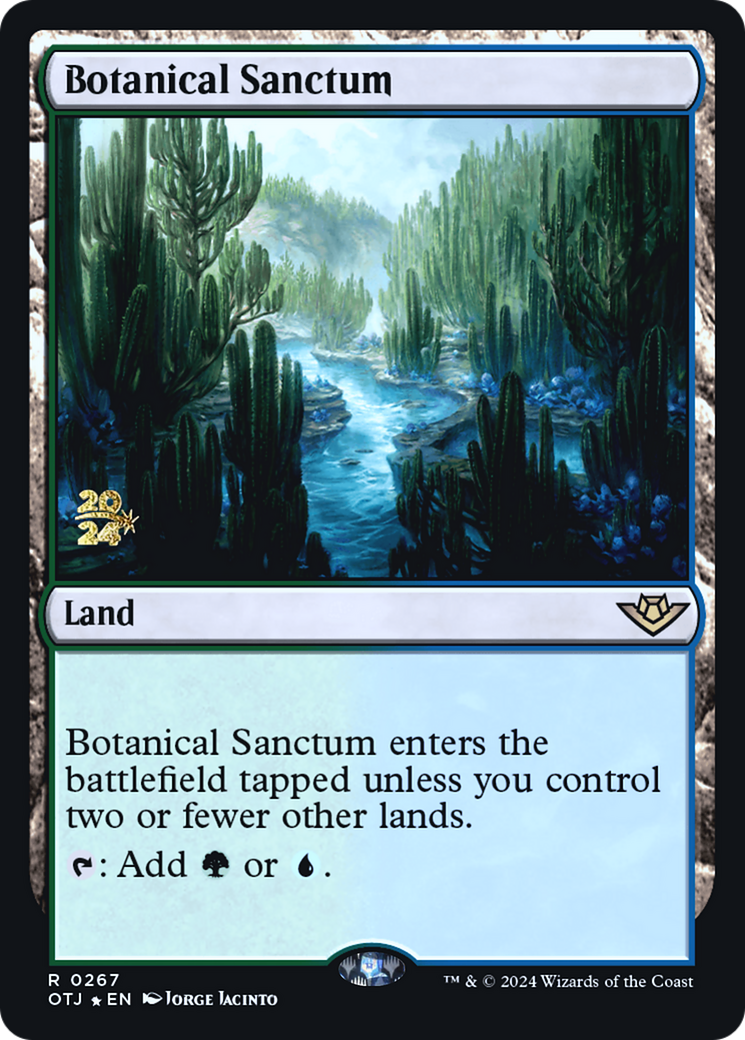 Botanical Sanctum (POTJ-267S) - Outlaws of Thunder Junction Promos Foil [Rare]