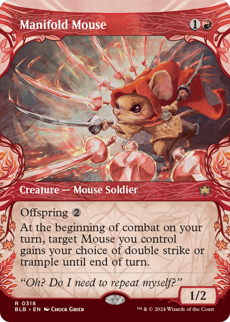 Manifold Mouse (BLB-318) - Bloomburrow: (Showcase) Foil [Rare]