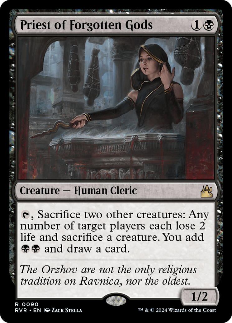 Priest of Forgotten Gods (RVR-090) - Ravnica Remastered [Rare]