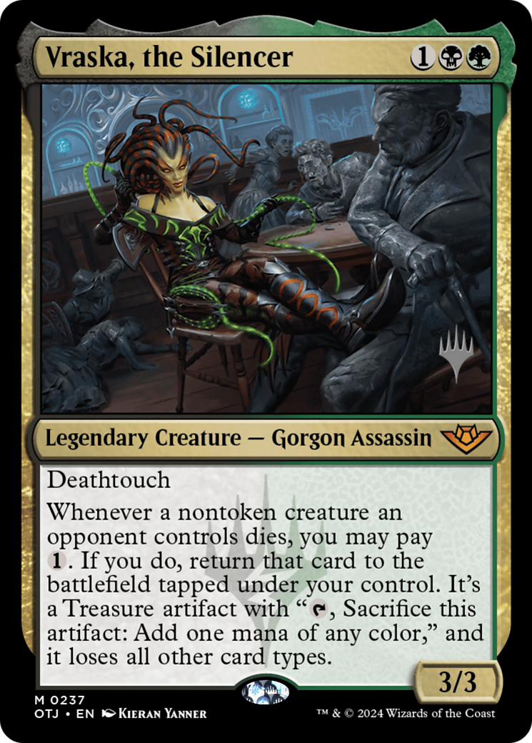 Vraska, the Silencer (POTJ-237P) - Outlaws of Thunder Junction Promos [Mythic]