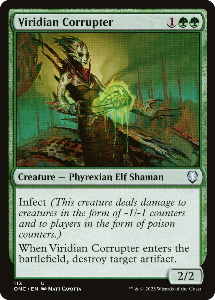 Viridian Corrupter (ONC-113) - Phyrexia: All Will Be One Commander [Uncommon]