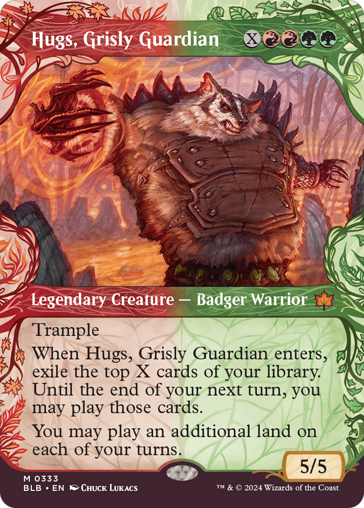 Hugs, Grisly Guardian (BLB-333) - Bloomburrow Foil [Mythic]