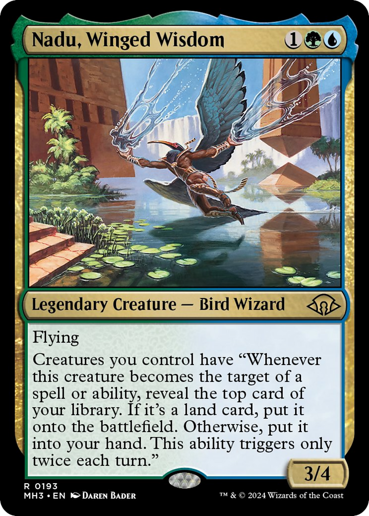 Nadu, Winged Wisdom (MH3-193) - Modern Horizons 3 [Rare]