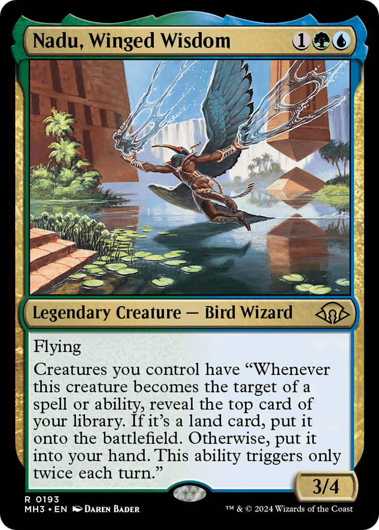 Nadu, Winged Wisdom (MH3-193) - Modern Horizons 3 Foil [Rare]