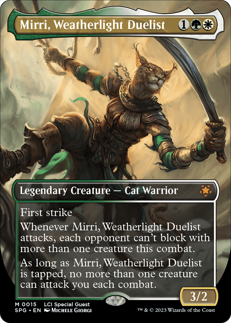 Mirri, Weatherlight Duelist (SPG-015) - Special Guests (Borderless) Foil [Mythic]