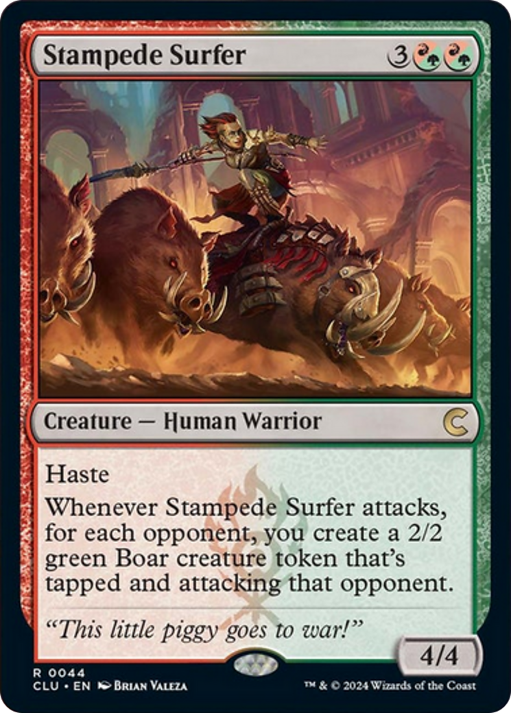 Stampede Surfer (CLU-044) - Ravnica: Clue Edition [Rare]