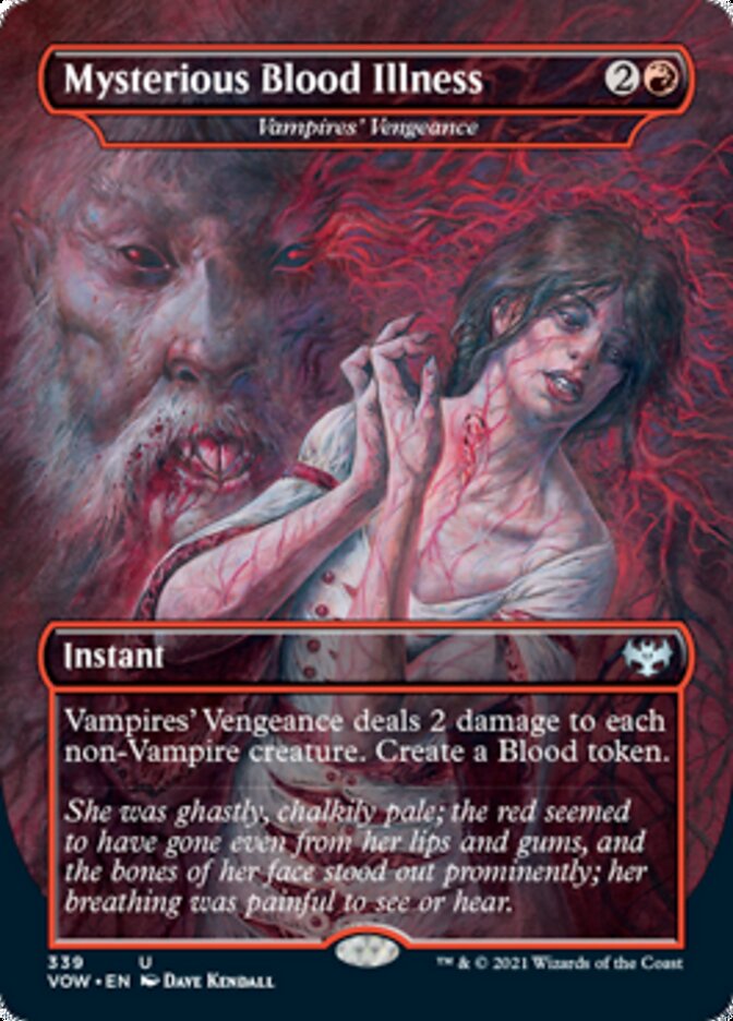 Vampires' Vengeance (VOW-339) - Innistrad: Crimson Vow / Mysterious Blood Illness (Borderless) [Uncommon]