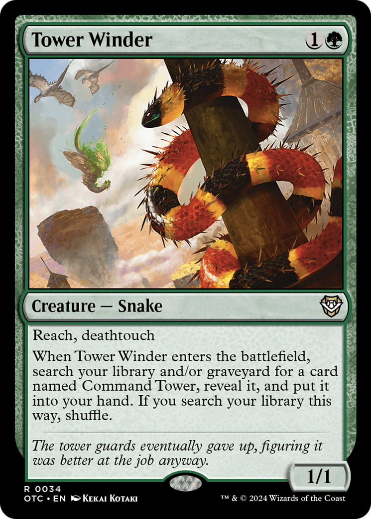 Tower Winder (OTC-034) - Outlaws of Thunder Junction Commander Foil [Rare]