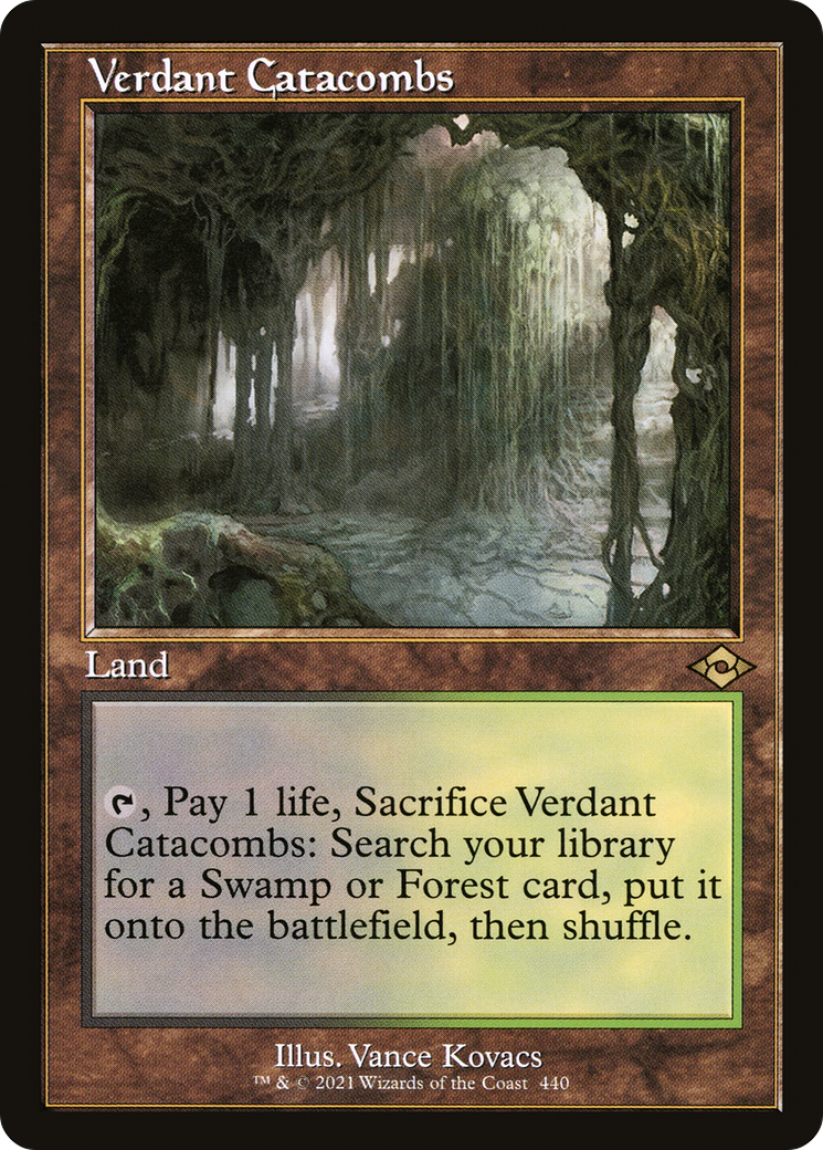 Verdant Catacombs (MH2-440) - Modern Horizons 2 [Rare] Retro Frame