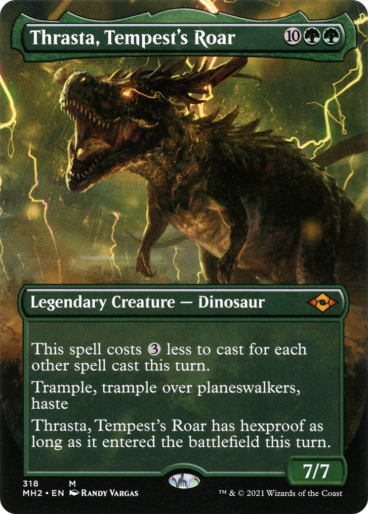 Thrasta, Tempest's Roar (MH2-318) - Modern Horizons 2 (Borderless) Foil [Mythic]