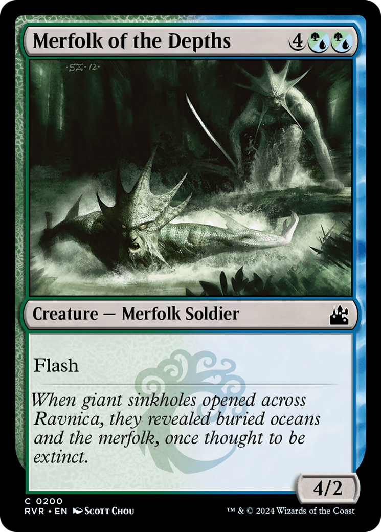 Merfolk of the Depths (RVR-200) - Ravnica Remastered [Common]