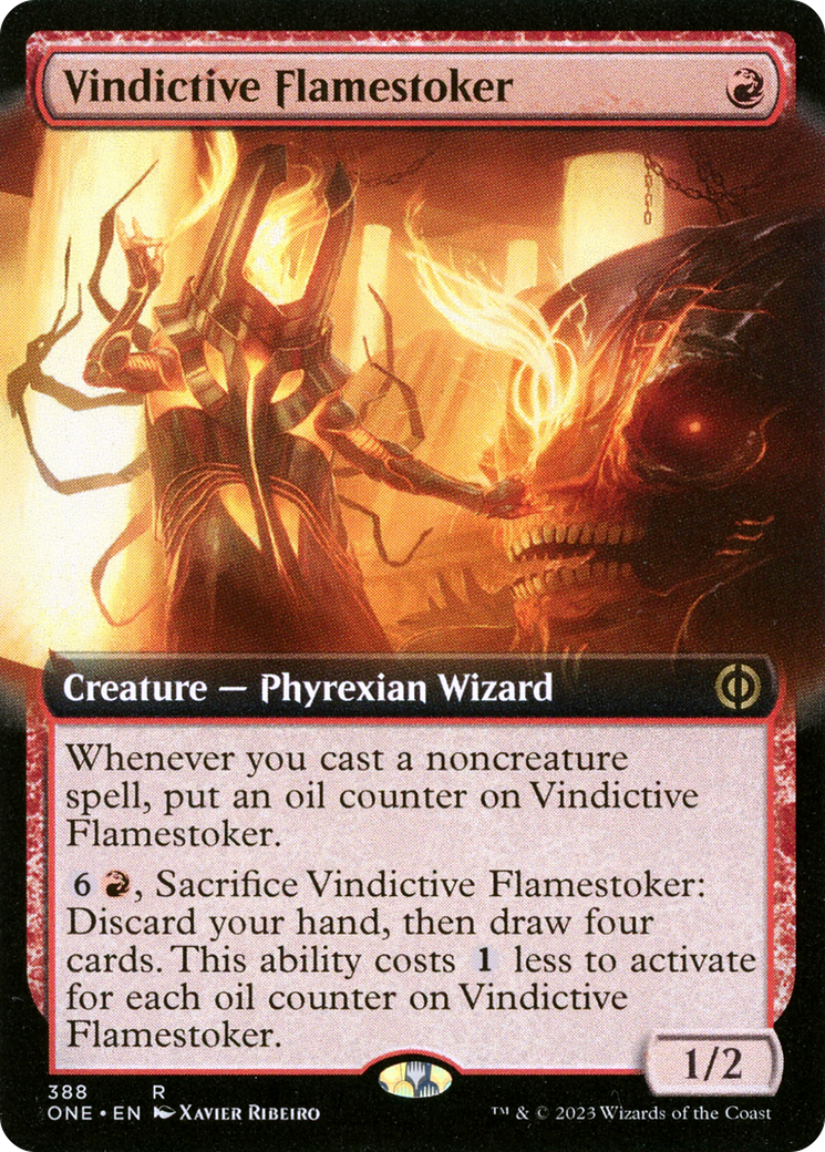 Vindictive Flamestoker (ONE-388) - Phyrexia: All Will Be One: (Extended Art) [Rare]