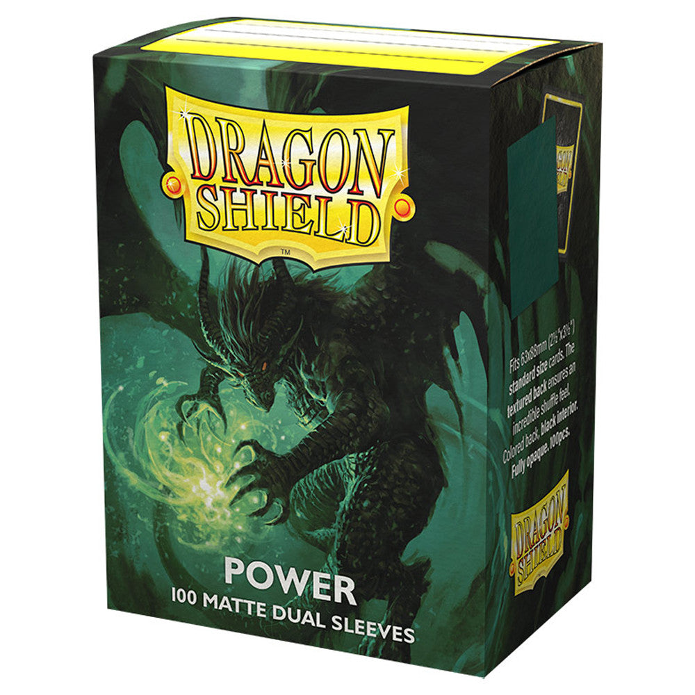 Dragon Shield - Matte Dual Sleeves: Power - Metallic Green (100ct)