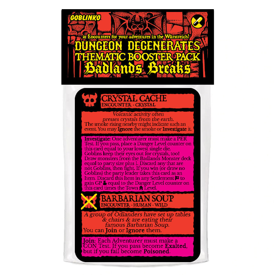 Dungeon Degenerates: Hand of Doom – Booster Pack: Badlands Breaks