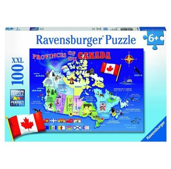 Ravensburger - Puzzle - Map of Canada (100 Pieces XL)