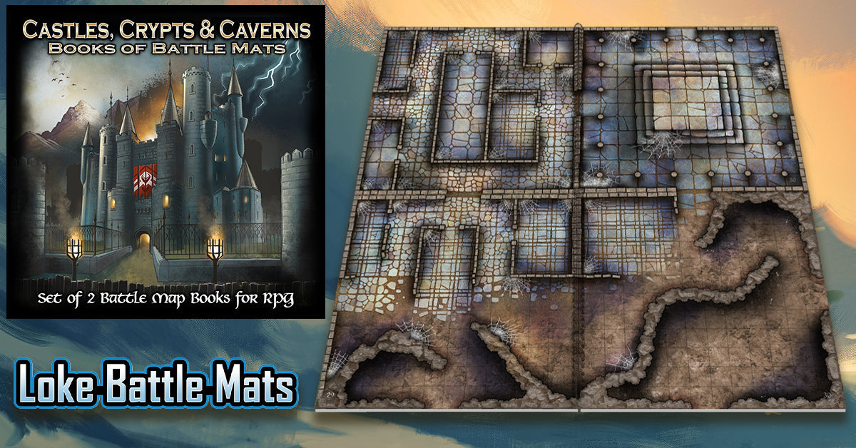 Castles, Crypts and Caverns Books of Battle Mats