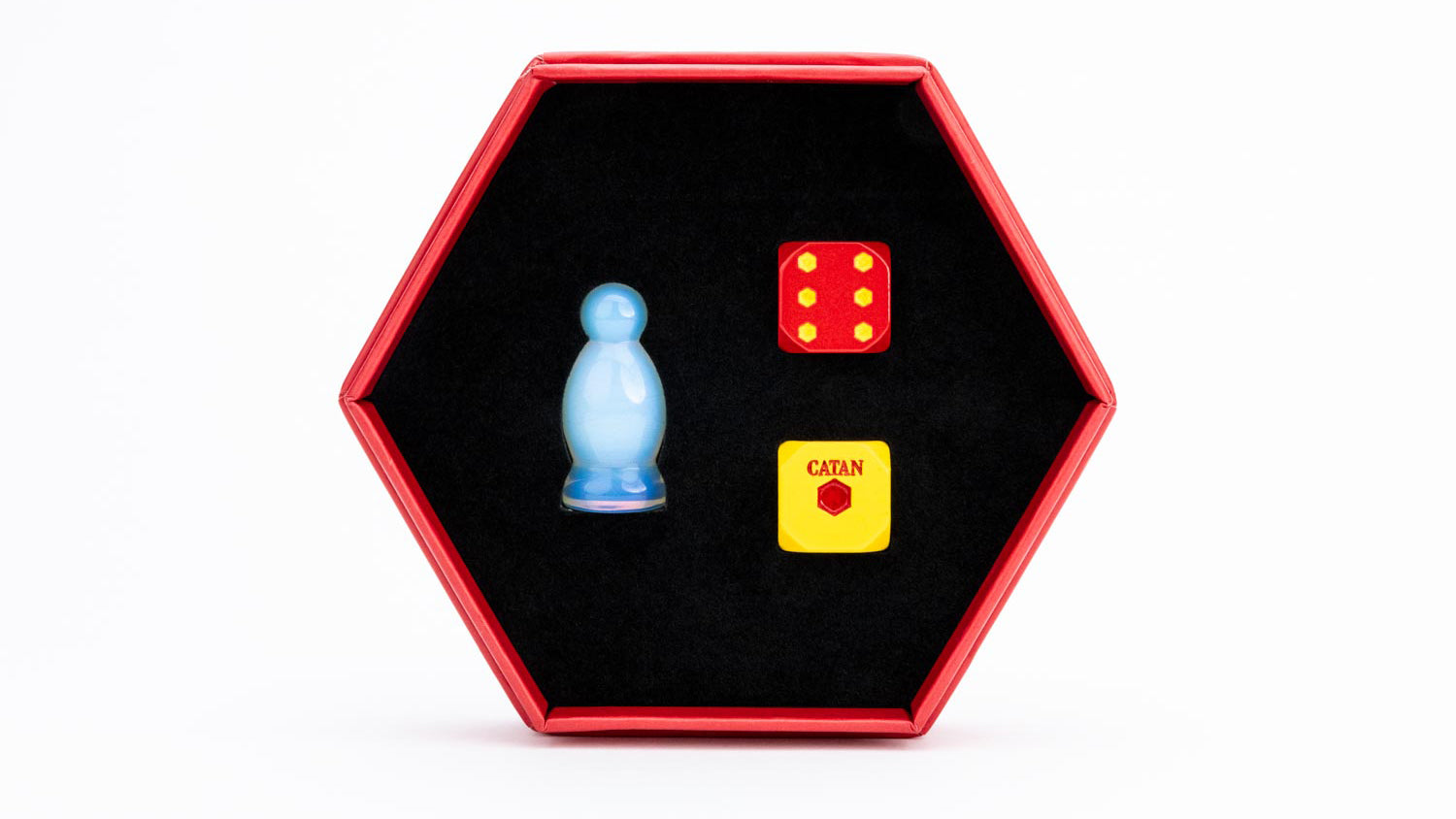 CATAN® Premium Robber & Metal Dice Set- Opalite