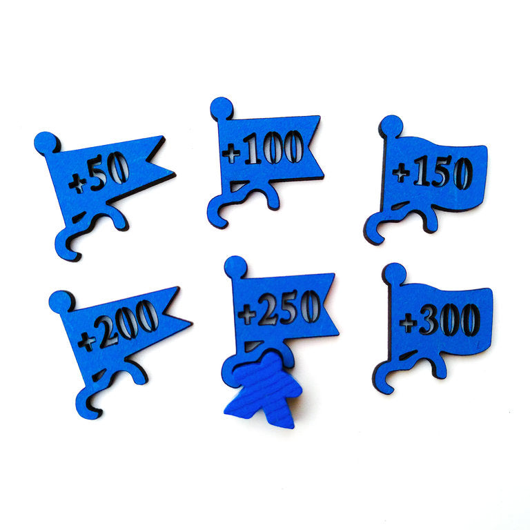 Carcassonne: Scoring Flags BLUE (Import)