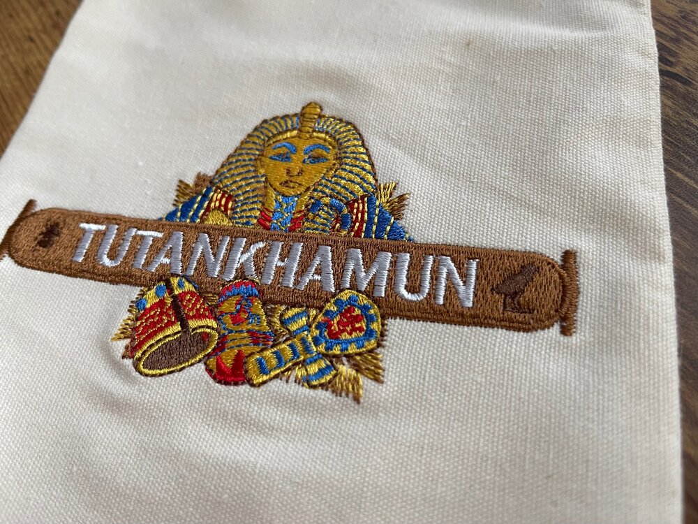 Tutankhamun Embroidered Tile Bag