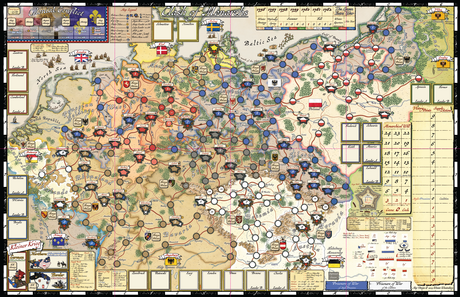 Clash of Sovereigns/Clash of Monarchs Mounted Map