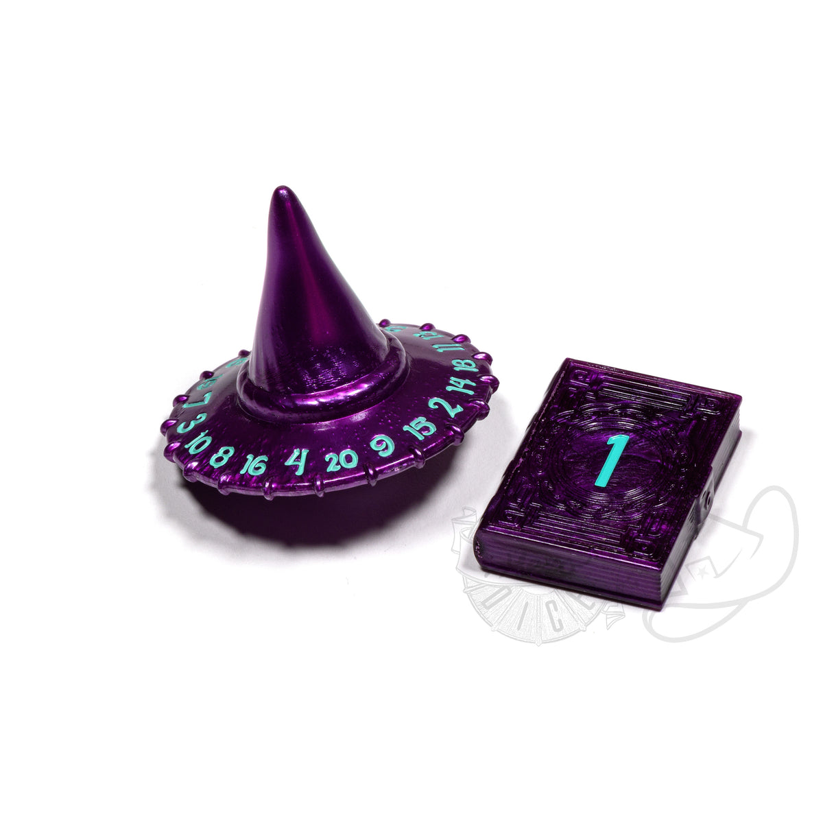 PolyHero Wizard d20 Wizard Hat and d2 Spellbook in Wizardstone