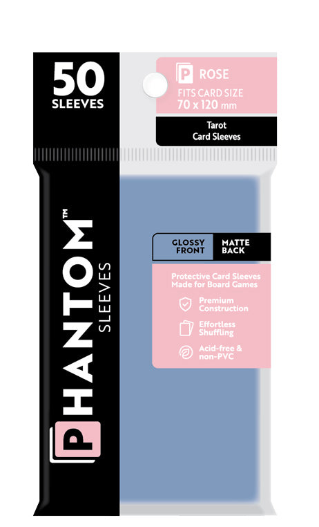 Phantom Card Sleeves - Rose Tarot Size (70mm x 120mm) - Gloss/Matte (50ct)